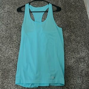It’s a light blue tank top